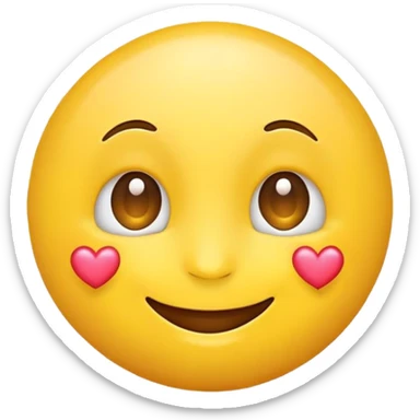 Happy emoji with 1 heart eye sticker