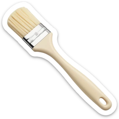 Beige silicon pastry brush for applying sauce  sticker