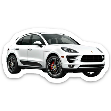 white porsche macan sticker