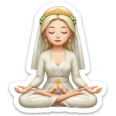 noiva meditando sticker