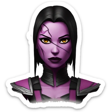 Sadness Mileena Mortal Kombat X sticker