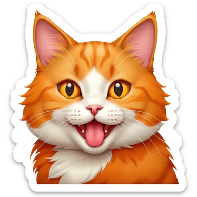 Cat with tongue out sticker