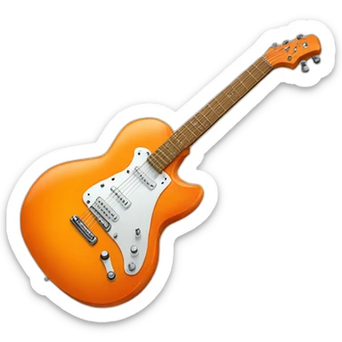 Funk orange guitar sticker