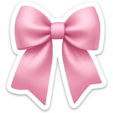 light pink bow on light pink bow sticker