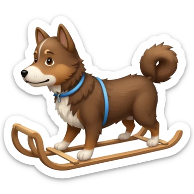 dog with Sled  sticker
