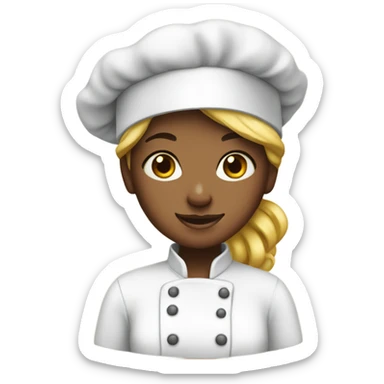 a cook girl sticker