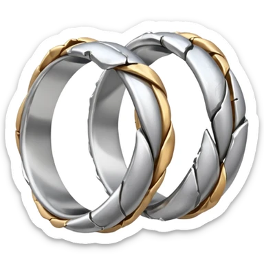 2 smashed wedding ring sticker