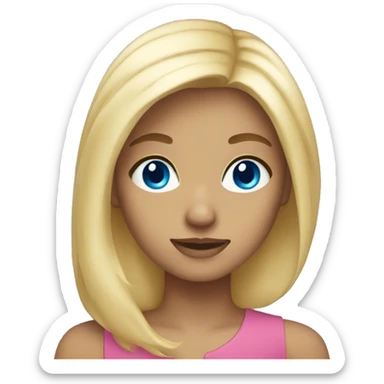 blonde with blue eyes sticker