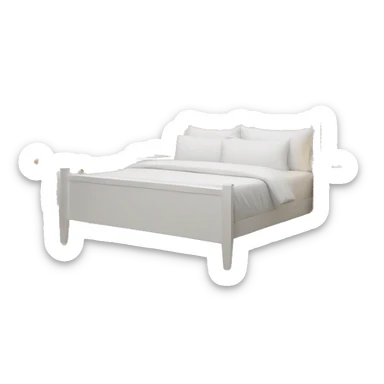 White bed room sticker