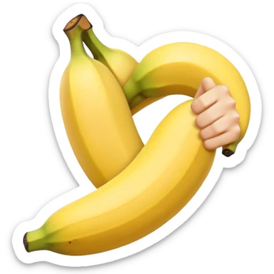 thumb up banana hand sticker