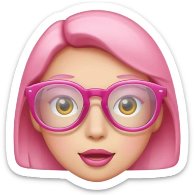  a barbie pink glasses sticker