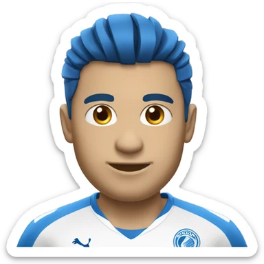 Hincha de fútbol azul y blanco sticker