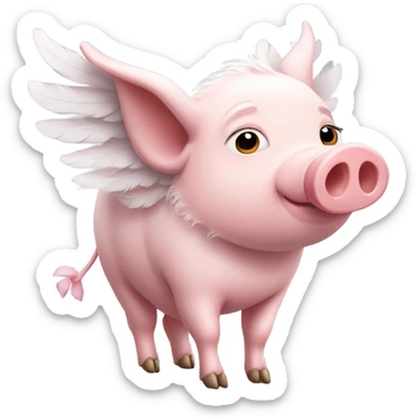 Pig with wings sticker