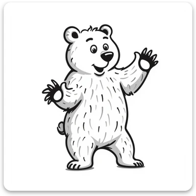 Grizzly bear sticker