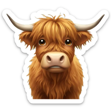 highland cow sticker