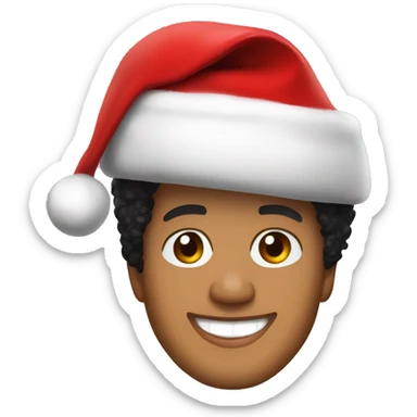 bruno mars with santa hat sticker
