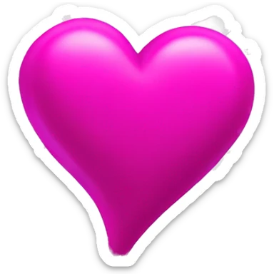 magenta heart lightning bolt sticker