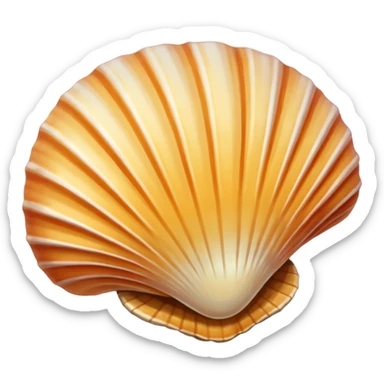Seashell by ocean sticker