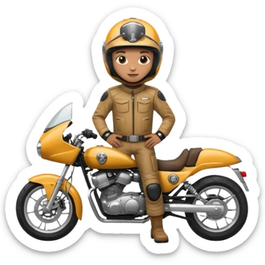motorcycle human with helmet full body sticker