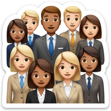 equipo empleados oficina sticker