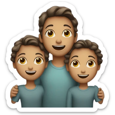 three children sing song sticker