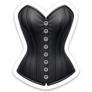 corset black leather with ysl-shaped buttons sticker