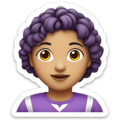 Hispanic Chunky girl in purple sticker