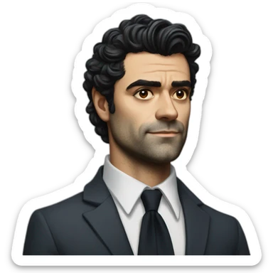 full body oscar isaac sticker