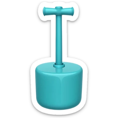 turquoise toilet plunger sticker