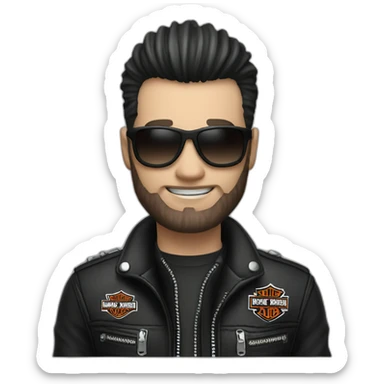 biker white skin With harley davidson sticker