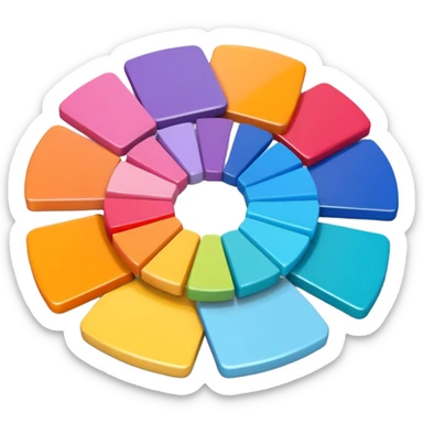 3D pantone colour spread sticker