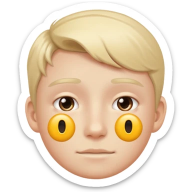 emoji TOK white teen and background with big numbers sticker