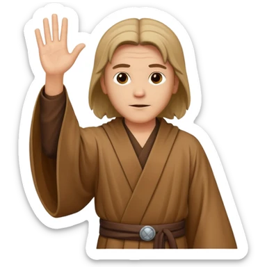 Jedi mind trick where a jedi is waving his hand sticker