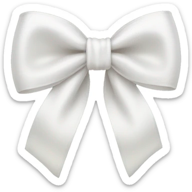 white satin bow sticker