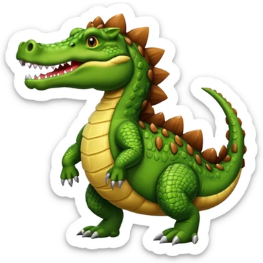 Crocodile horse sticker
