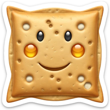 crackers carré aux graines bord lisse sticker