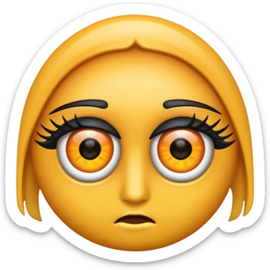 mascara de ojos sticker