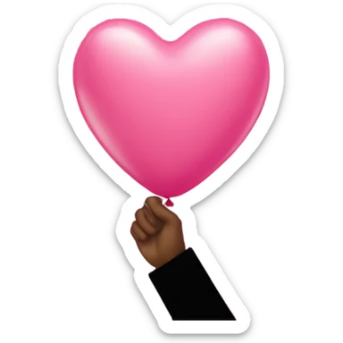 Big heart hands party balloon sticker