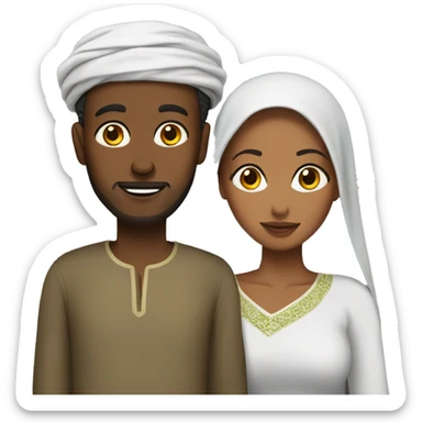 Traditional somali couple sticker