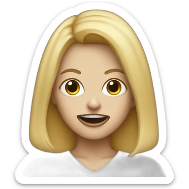 blonde girl wearing mask from scream movie sticker