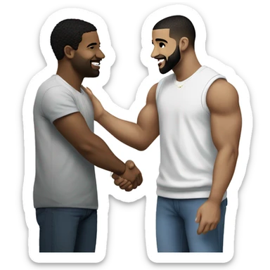 Drake shaking hands with kendrck lamar sticker