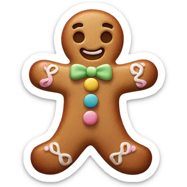 Pastel gingerbread man sticker