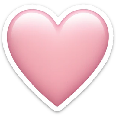 Light pink heart  sticker