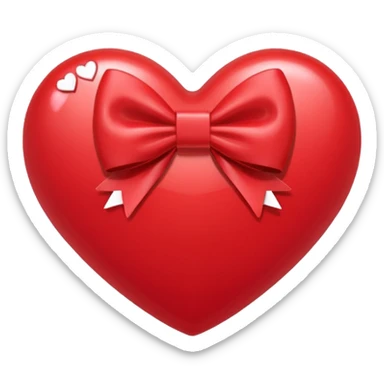 heart with a bow, kpop sticker