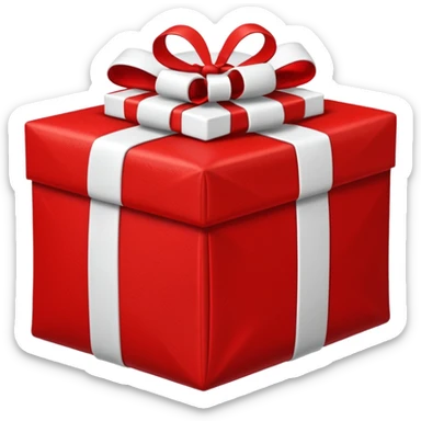 red Santa's bag with red gift boxes with white bows sticker