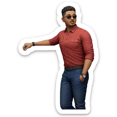 casual outdoorsy style portrait sticker