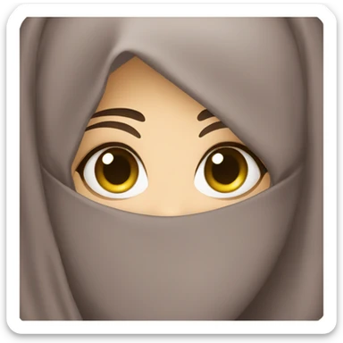 A girl wearing niqab sticker
