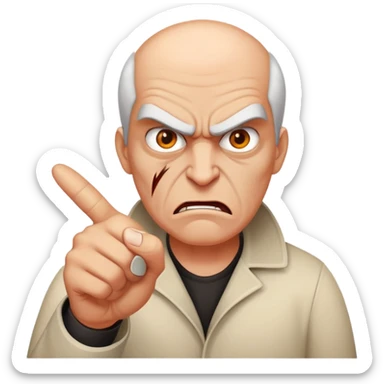 Mad flipping you off sticker