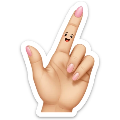 Middle finger with blowing kisses sticker