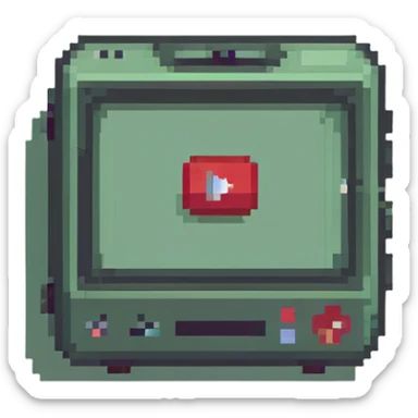 red video streaming icon sticker